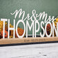 Wedding Decor Centerpieces Mr and Mrs sign Decorations, Sweetheart table Custom Name Sign Gift for Couple, Personalized Fall Wedding Signs