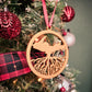 Yooper Roots Christmas Ornament, Wood Upper Peninsula of Michigan Wooden Ornament, Upper Michigan Round Xmas tree souvenir UP