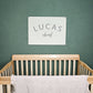 Custom Nursery Name Sign Wall Canvas, Personalized Flag, Baby Shower Gift, Neutral Boy or Girl Room Boho Decor, Birthday Backdrop