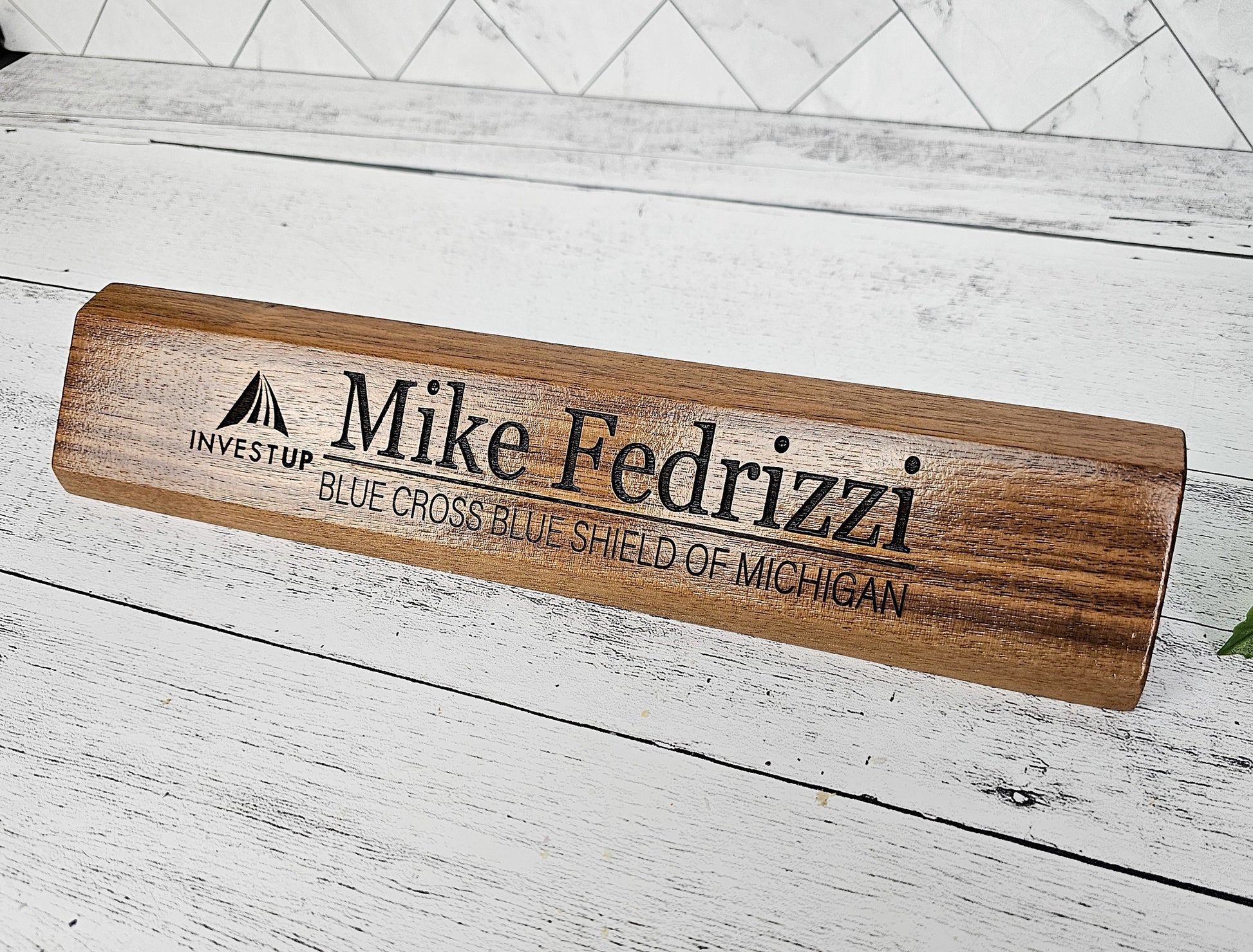 Personalized Desk Name Plate for Business Executive, Administrator, Teacher or Custom Company Office Gifts
