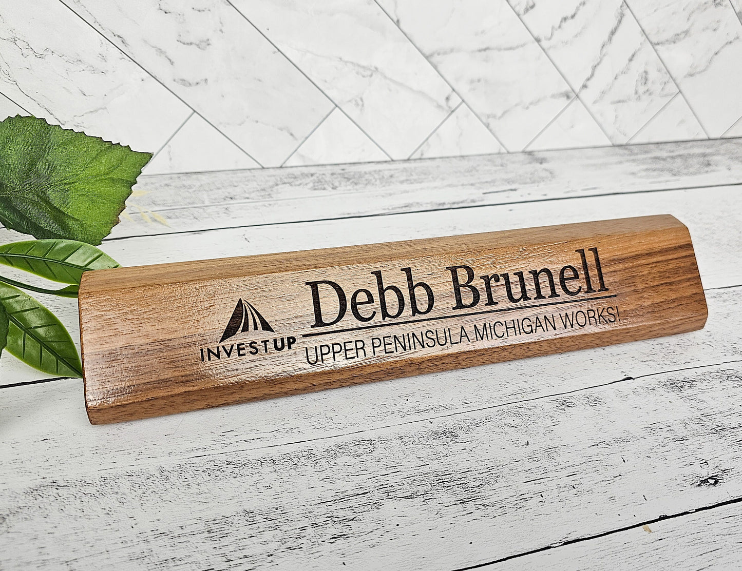 Personalized Desk Name Plate for Business Executive, Administrator, Teacher or Custom Company Office Gifts