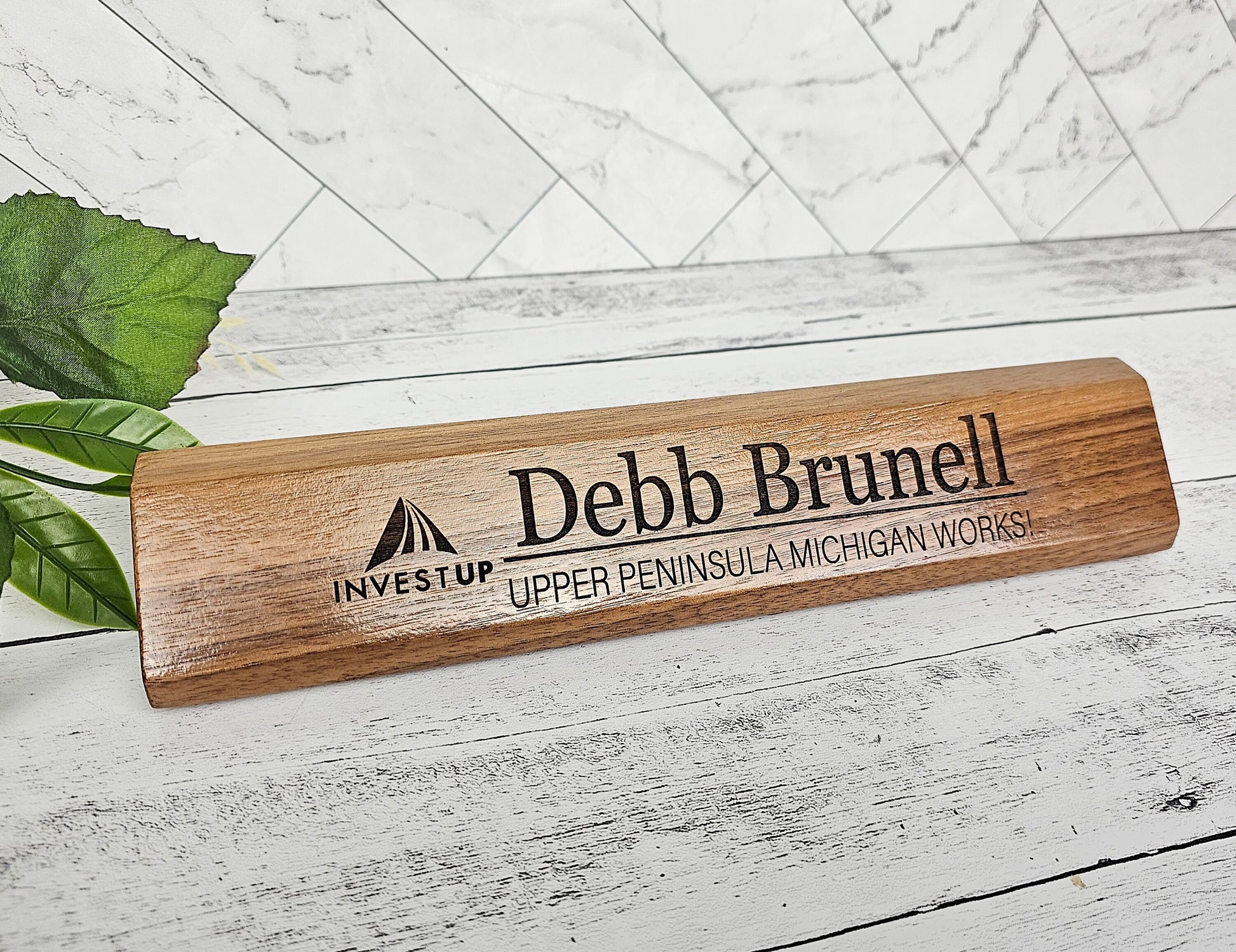 Personalized Desk Name Plate for Business Executive, Administrator, Teacher or Custom Company Office Gifts