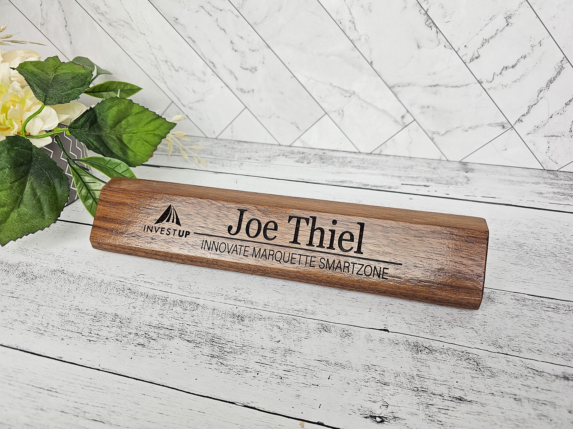 Personalized Desk Name Plate for Business Executive, Administrator, Teacher or Custom Company Office Gifts