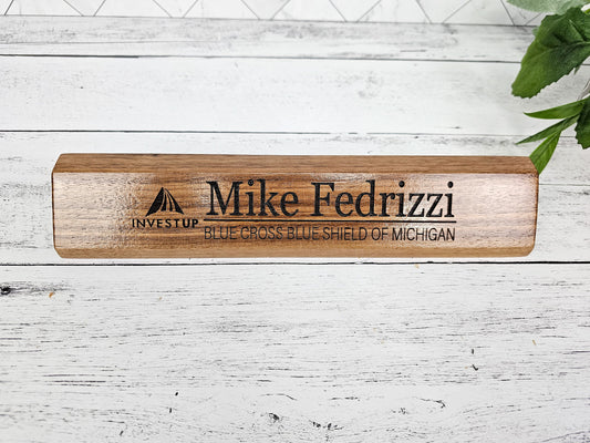 Personalized Desk Name Plate for Business Executive, Administrator, Teacher or Custom Company Office Gifts