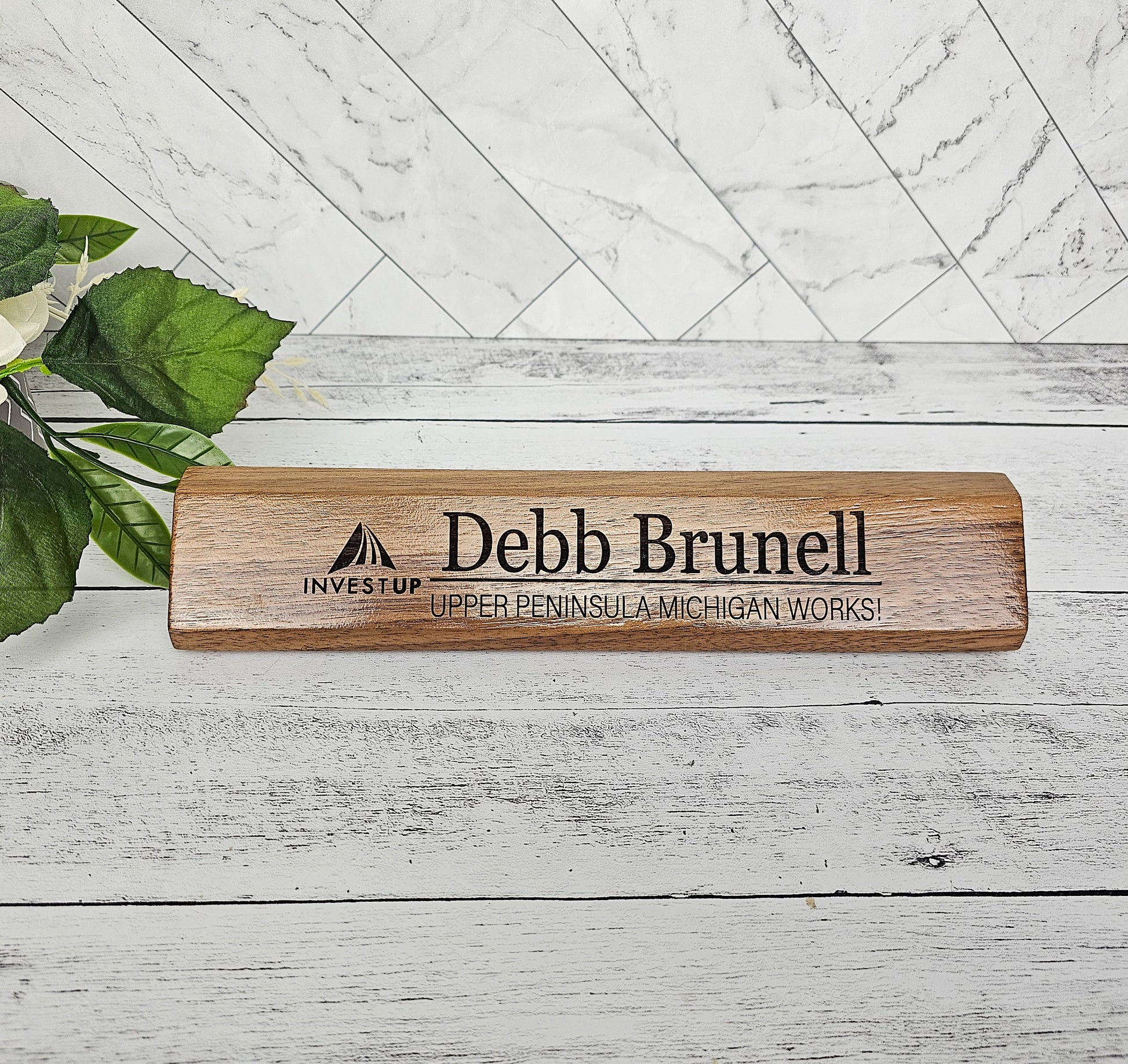 Personalized Desk Name Plate for Business Executive, Administrator, Teacher or Custom Company Office Gifts
