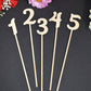 Wedding Table Numbers on sticks / attached stakes. Wooden Table Numbers. Rustic Table Numbers. Party Table Numbers. Wood Numbers with stake