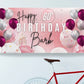 Custom Birthday Banner Personalized with Name, Pink Silver White Theme, Happy 60th Birthday Sign, Indoor Outdoor, Milestone For her