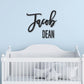 custom nursery baby name sign personalized with first and middle names, above crib decor