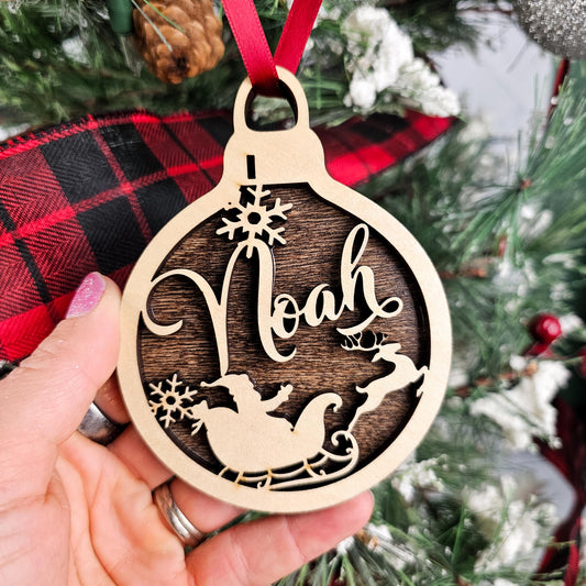 Custom Wooden Christmas Ornaments Personalized with Name, Stocking Name Tags Snowflake Wood Gift Tags, Christmas Stocking tags, Present