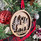 Upper Peninsula of Michigan Christmas Ornament, Yooper Wooden UP shape Wood Ornament, Upper Michigan Round Xmas tree souvenir