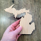 Michigan Christmas Ornament, Michigan Wood Cut out Ornament, Michigan State shaped Christmas Tree decorations, Custom Stated shape tree ornaments