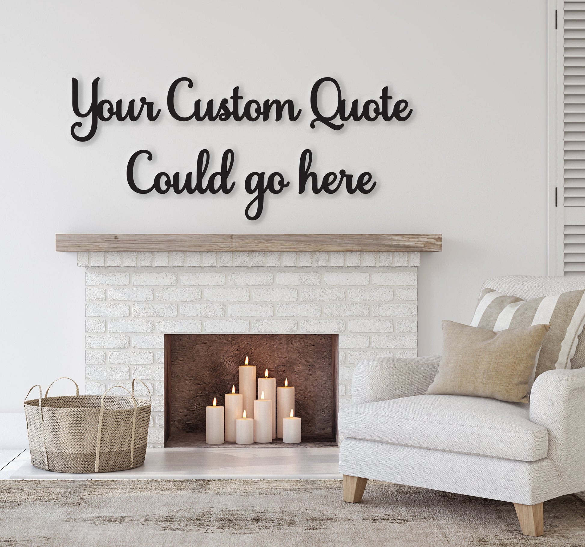 wood cut out words for custom quotes or phrases to put on wall