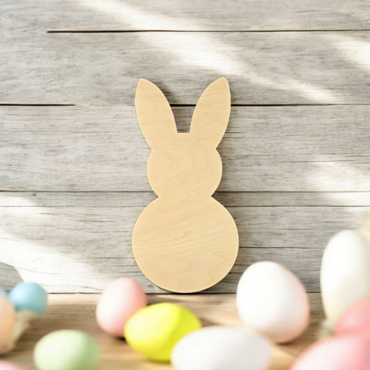 wooden easter bunny cut out shape for crafts diy easter decor crafting