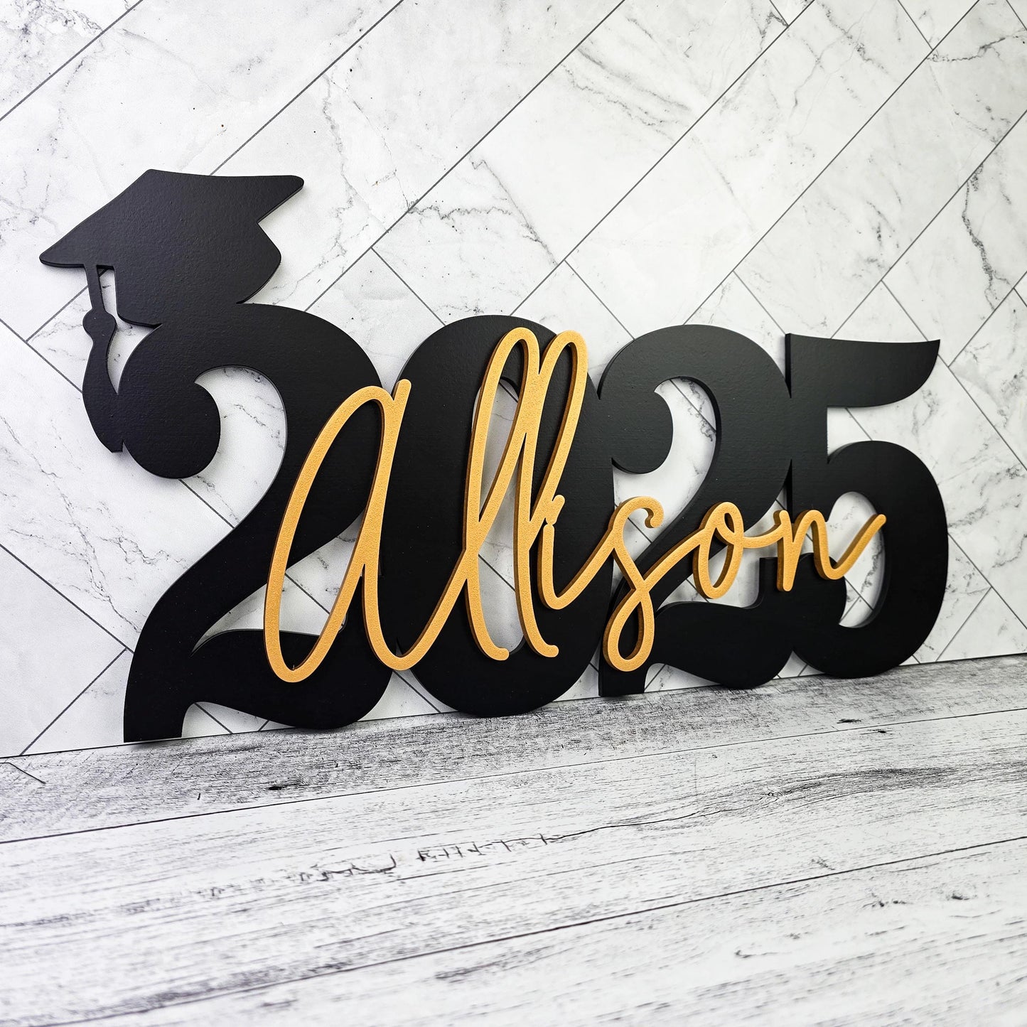 custom graduation party decor with name, grad party table sign personalized with name & year