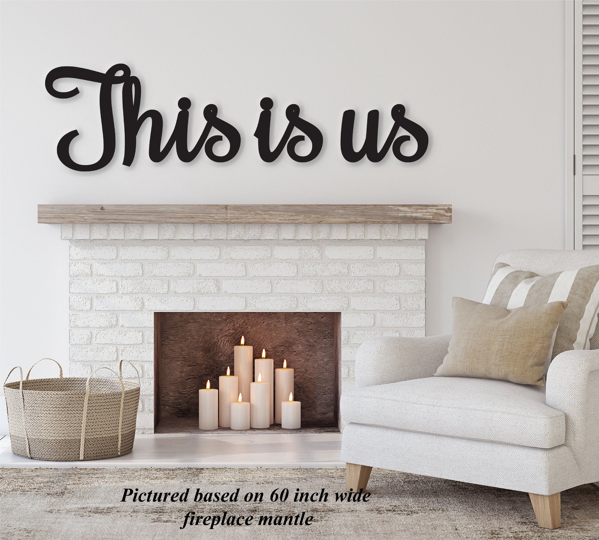 this is us wooden wall art decor, wood cut out words, painted