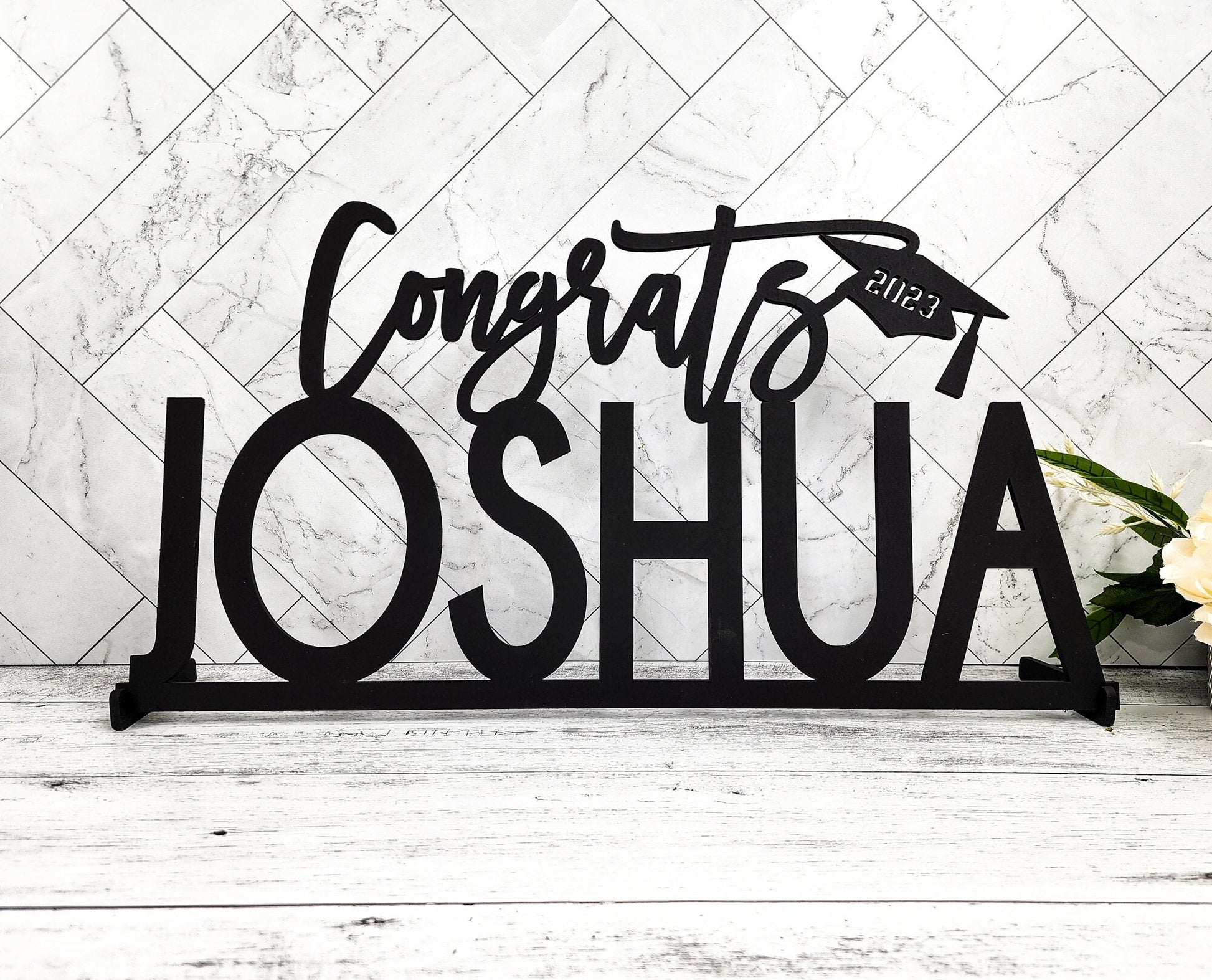 custom graduation decor sign with name personalized, table decor