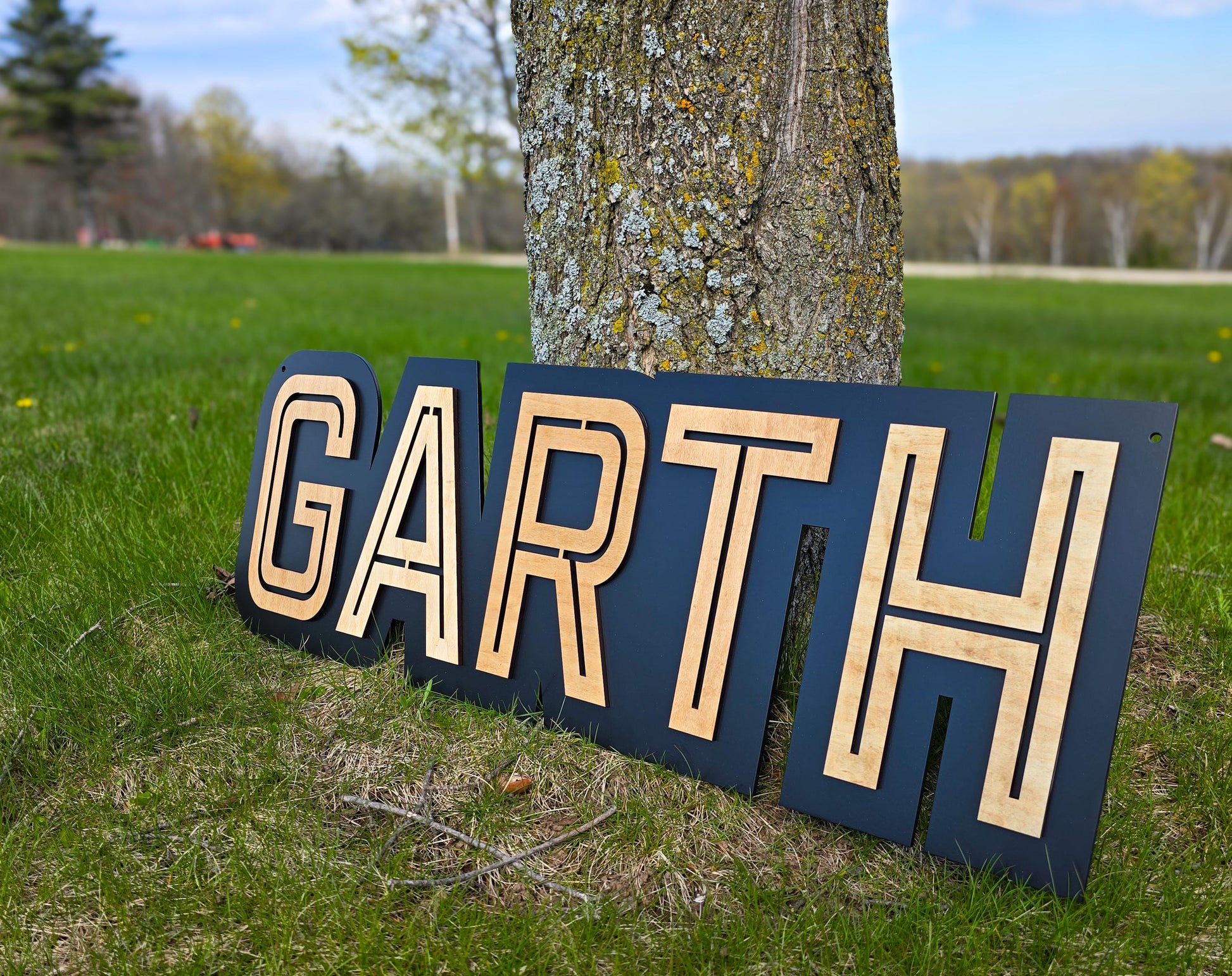 Custom Wooden Name Sign, Modern, Personalized Nursery 3D Layered Wood Name Cut Out, Decor, Baby Room Wall Art Decorations