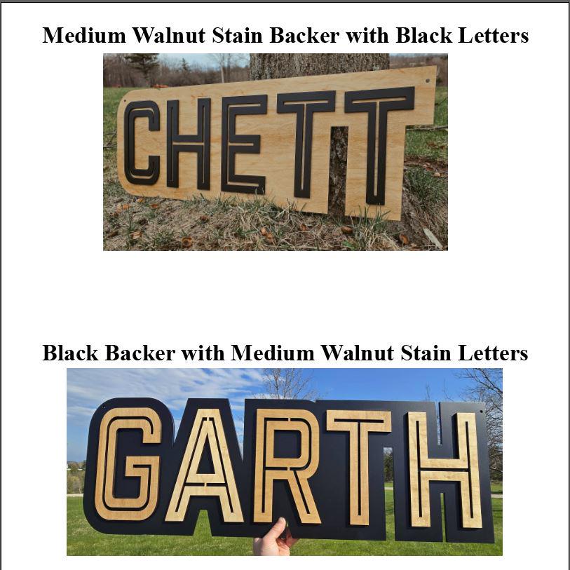 Custom Wooden Name Sign, Modern, Personalized Nursery 3D Layered Wood Name Cut Out, Decor, Baby Room Wall Art Decorations