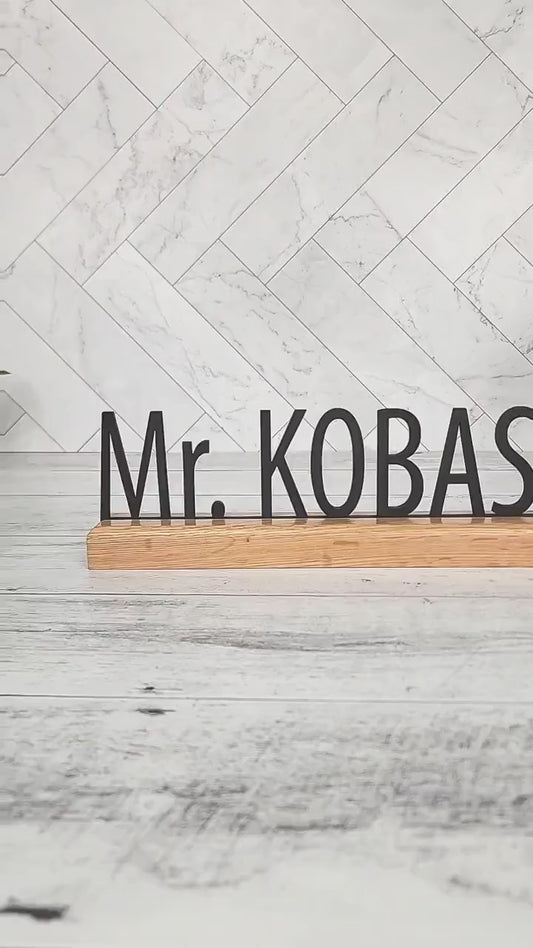 Desk Name Plate for Teacher, Principal, Executive, Custom Company Office Gifts, Personalized Wooden Sign for classroom or office personal