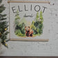 Custom Nursery Name Sign Banner, Woodland animals Decor, Personalized Hanging Wall Art Printed Canvas, Kid's Room Sign Decoration