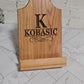 Personalized Gift for Mom or Grandma, Recipe holder or stand, Engraved Custom Tablet stand for counter, Solid Oak Wood, Sourdough Baking