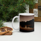 Rocky Mountain Sunrise Reflection Mug - Sprague Lake Nature Scene Coffee Cup, White glossy mug