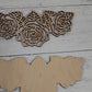 Wood Flowers Rose Cut out, Floral & leaves shapes, Wooden floral pattern for signs, flowery blanks for crafts, unfinished DIY, sign making
