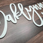 Nursery Wood Name Sign Cutout, Nursery Baby Decor, Personalized with First Middle Name