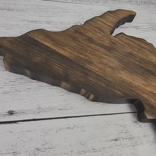 Upper Michigan Wood Sign / Upper Peninsula of Michigan / Upper Michigan Wood Cutout. Upper Peninsula State Shape.  32x16 or 24x12. Yooper UP