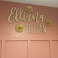 Custom Nursery Name Sign, Wooden Name Sign personalized with first & middle names