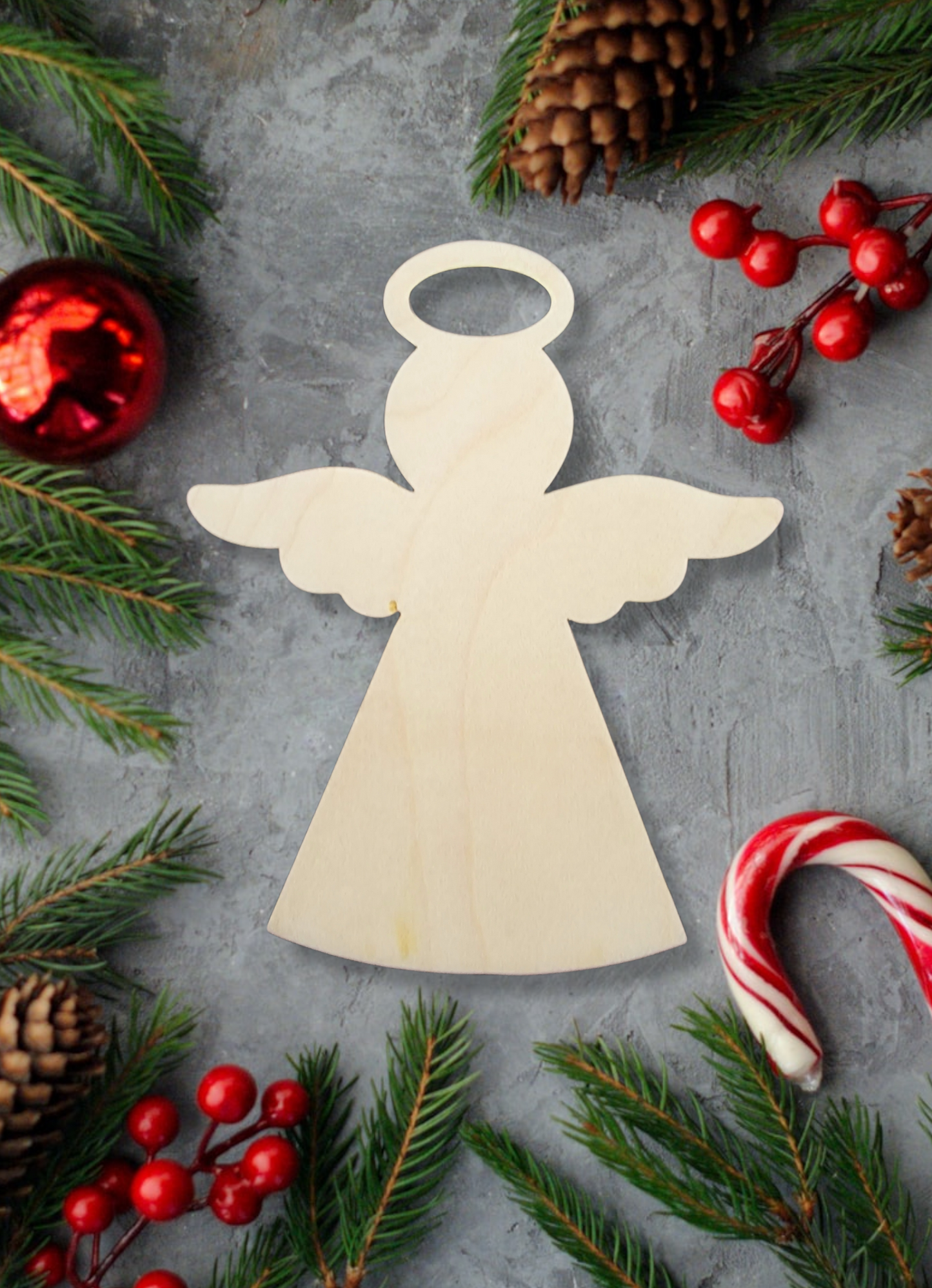 Christmas Angel Wood Cut out Shape, Wooden Angel - Unfinished, DIY Wood Blank, Christmas wood blank, Wood Crafts, Holiday Ornaments Shapes