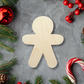 Gingerbread man Wood Cut Out shape, Wooden Gingerbread man - Unfinished, DIY Wood Blank, Christmas wood blank, Wood Crafts, Holiday Ornaments