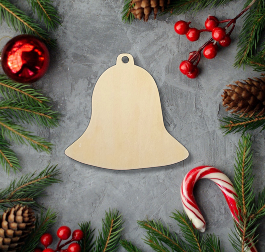Christmas Bell Wood Cut out Shape, Wooden Bell - Unfinished, DIY Wood Blank, Christmas wood blank, Wood Crafts, Holiday Ornaments