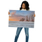 Metal prints - Escanaba Michigan Winter sunrise over Lake Michigan, Sand Point, Water Plant Road, Ludington Park view