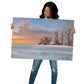 Metal prints - Escanaba Michigan Winter sunrise over Lake Michigan, Sand Point, Water Plant Road, Ludington Park view