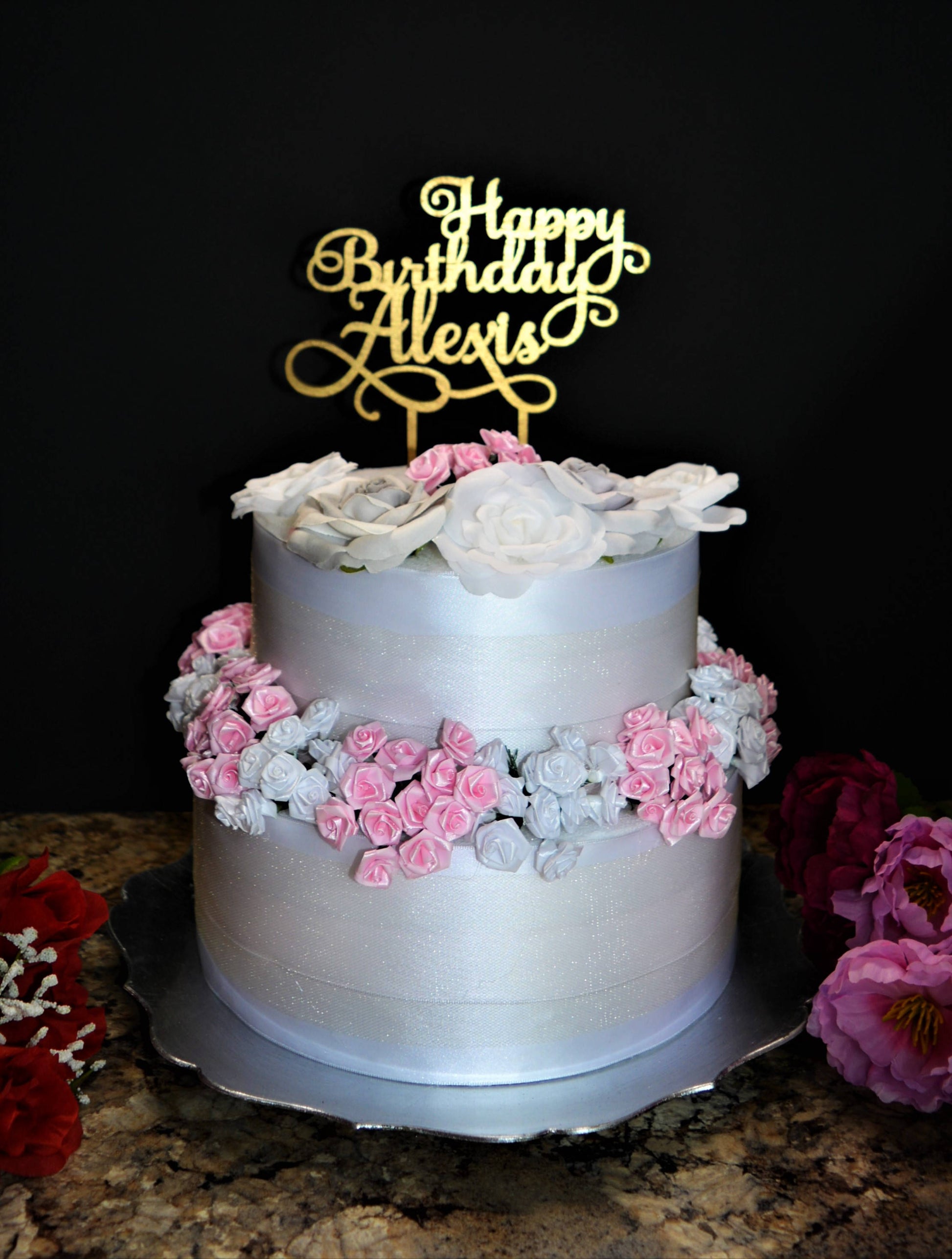Customized Happy Birthday Cake Topper