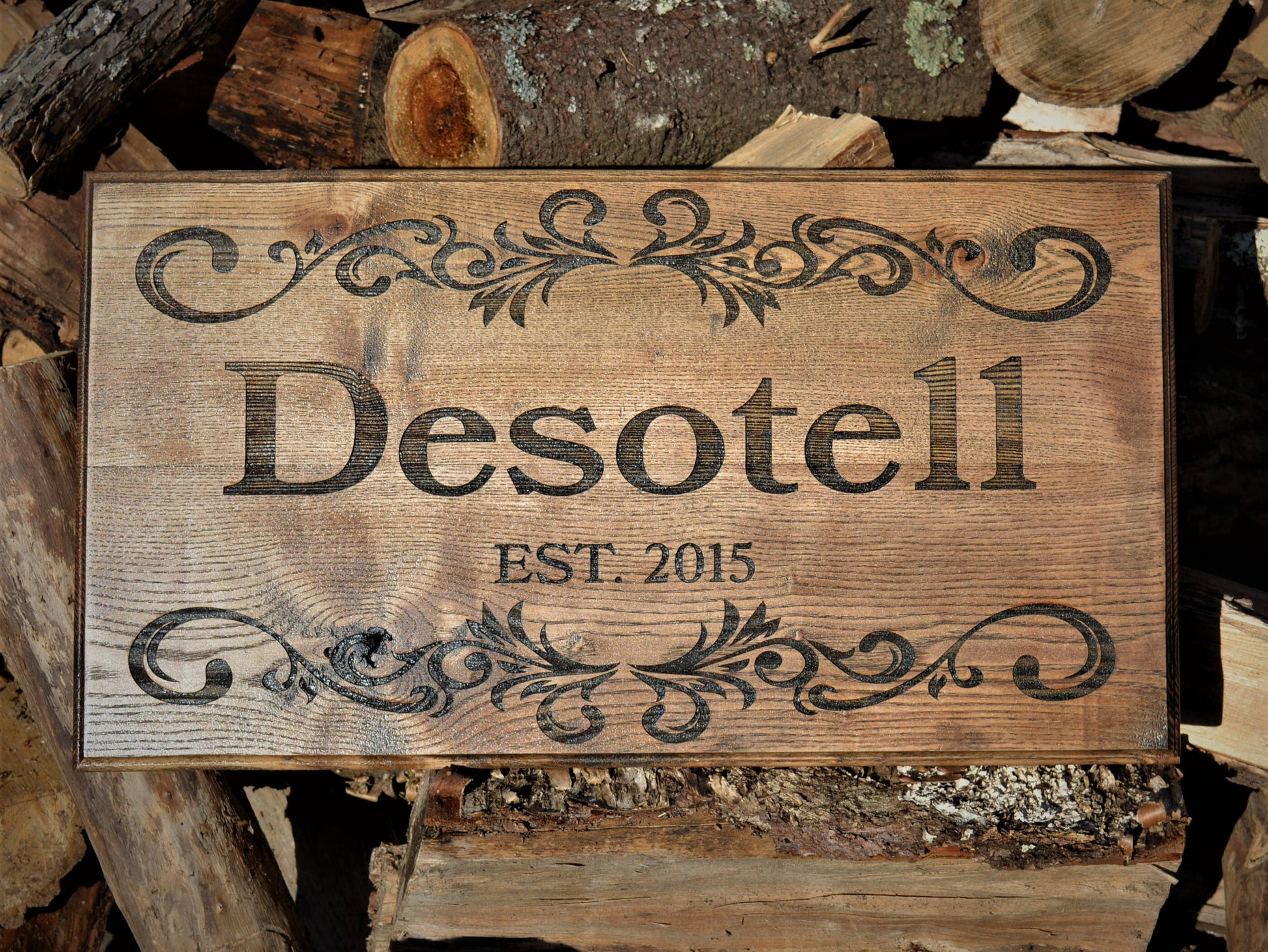 ENGRAVED Wood Sign with Last Name, HardWood, High Quality, Custom Name Sign, Personalized Rustic, Family, Outdoor Sign, House Camp Sign Gift