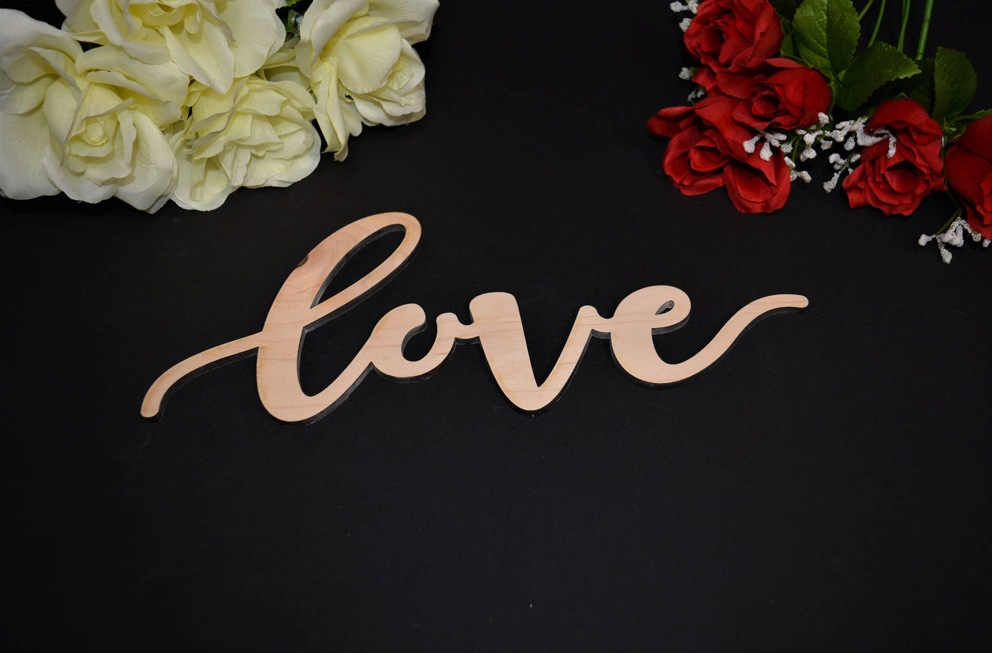 LOVE wood sign / Wooden Love sign Laser cut / Calligraphy LOVE Wall Sign / LOVE wood cut out / Rustic Wood Love / Wood Love Word Sign Decor