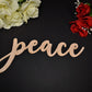 PEACE wood sign. Calligraphy PEACE Wall Sign. Laser cut PEACE wood cut out. Rustic Wood Peace. Wood Peace Word Sign. Wood Peace Sign. Decor