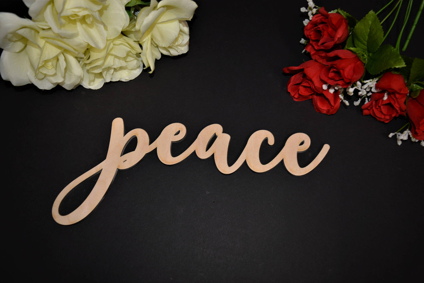 PEACE wood sign. Calligraphy PEACE Wall Sign. Laser cut PEACE wood cut out. Rustic Wood Peace. Wood Peace Word Sign. Wood Peace Sign. Decor