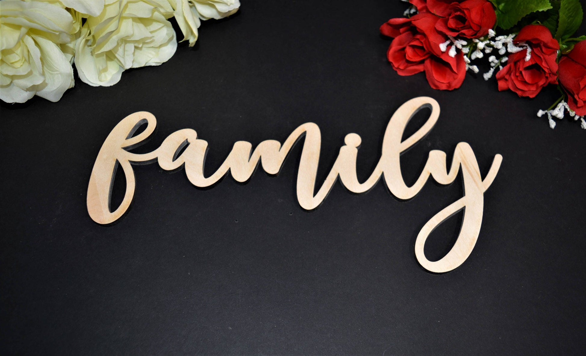 FAMILY wood sign. Calligraphy FAMILY Wall Sign. Laser cut FAMILY wood sign. Rustic Wood Family Sign. Wood Family Word Sign. Wood Family Sign