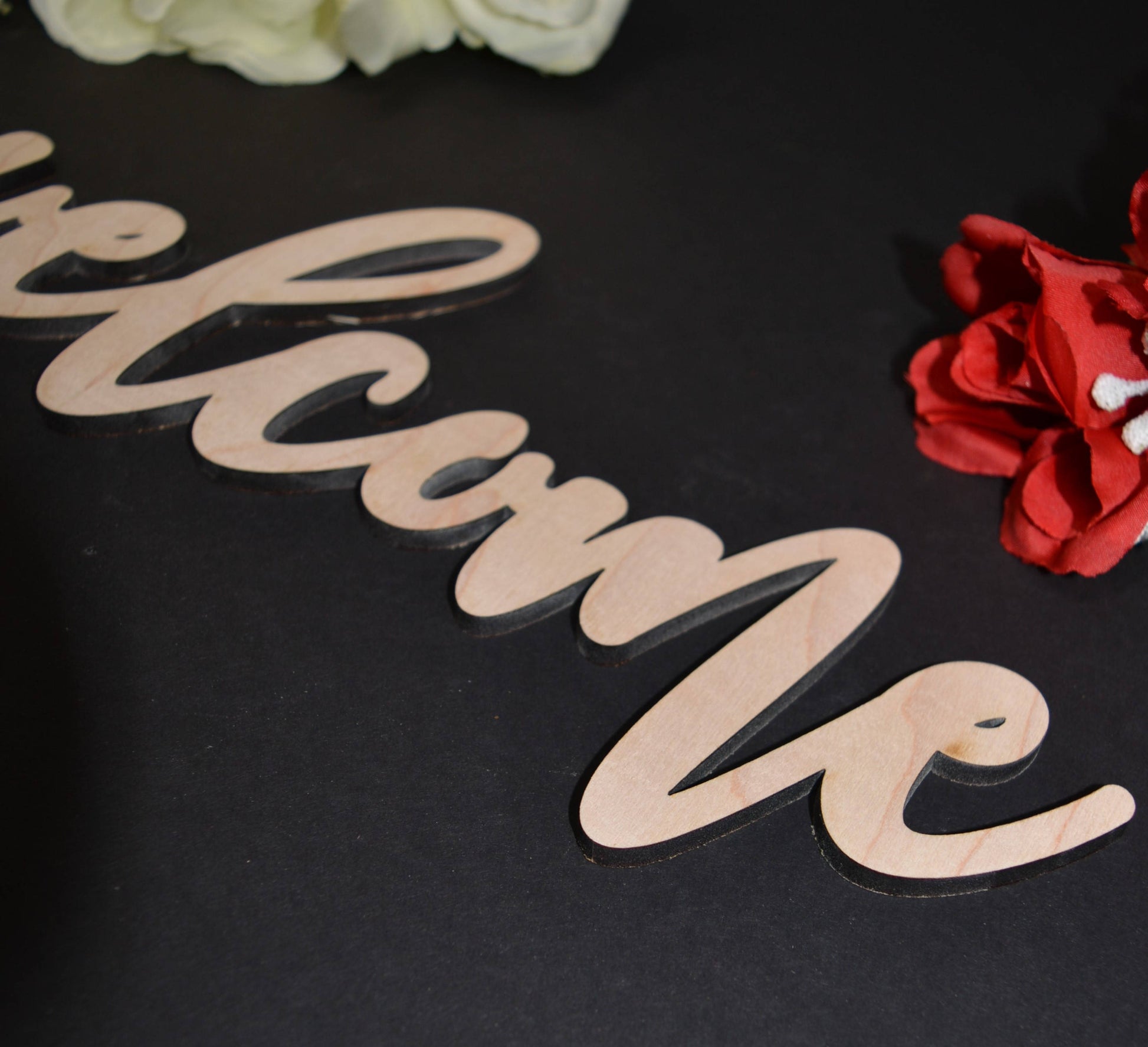 WELCOME wood sign Laser cut. Calligraphy WELCOME Wall Sign. WELCOME wood cut out. Rustic Wood Sign. Wood Welcome Word Sign. Wood Letter Sign