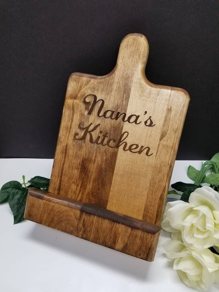 Personalized Cookbook Stand, Custom Recipe holder, Large, Gift for Grandma, Nana, Papa, Grandpa, Mom or Dad