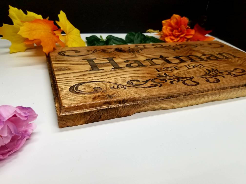 ENGRAVED Wood Sign with Last Name, HardWood, High Quality, Custom Name Sign, Personalized Rustic, Family, Outdoor Sign, House Camp Sign Gift