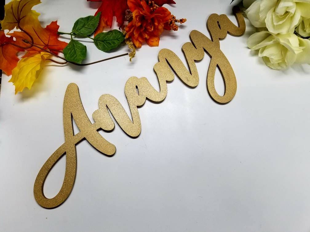 Custom Name Sign. Wood Name Sign. Personalized Wooden Name Sign. Laser Cut Name. Cursive Nursery Sign Children's, Name sign, Backdrop sign