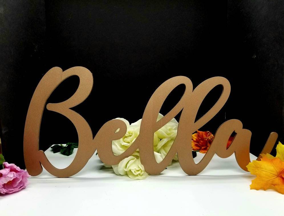 Custom Name Sign. Wood Name Sign. Personalized Wooden Name Sign. Laser Cut Name. Cursive Nursery Sign Children's, Name sign, Backdrop sign