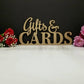 Gifts & cards sign. Gifts and cards wood sign. Gift Sign. Card Sign. Gift table sign. Wedding signs. Graduation sign Wood Gift and card sign