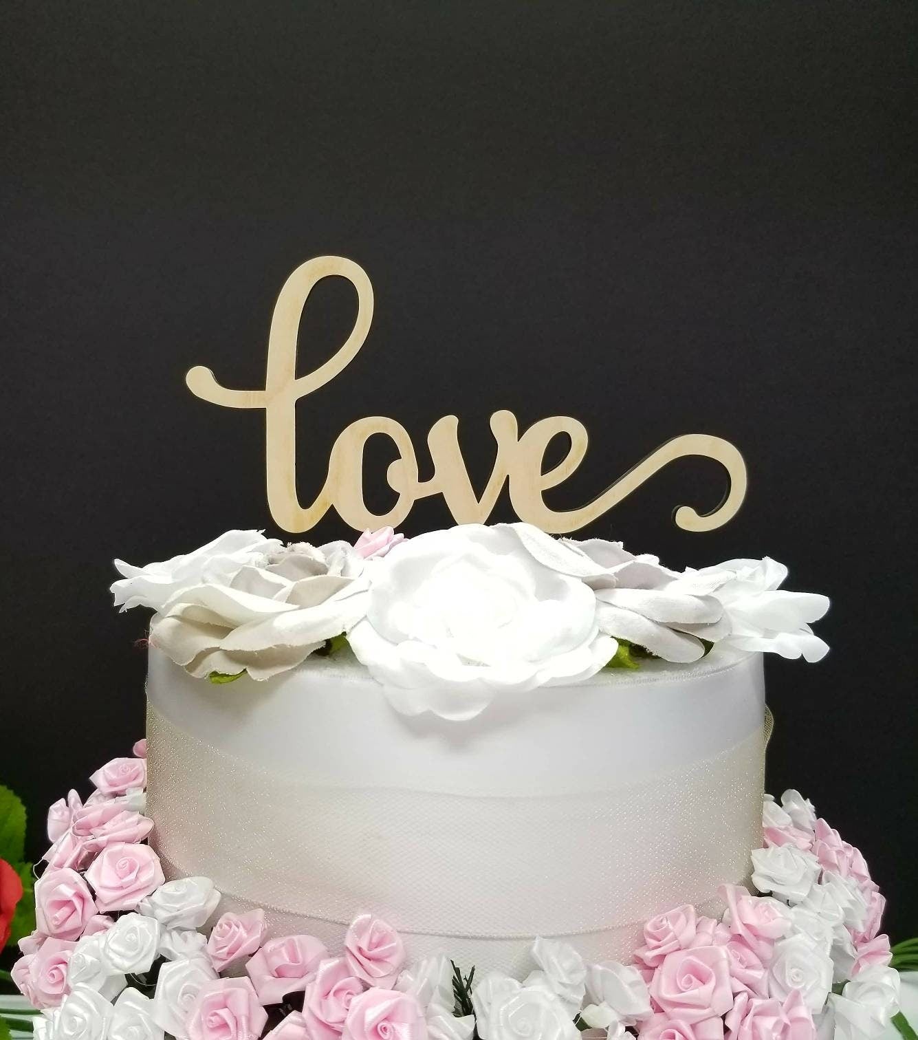 Love Cake Topper. Wedding cake Topper. Script Love wedding cake topper. Wood Word Cake topper. Script Love wood cake topper. Wedding Decor