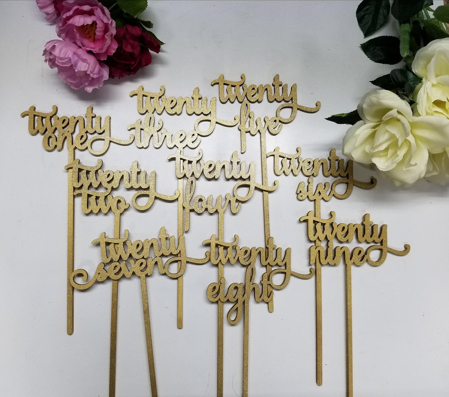 Wedding Table Numbers & Cake Topper. Matching Script Wedding Cake Topper and Table Numbers. Wood Wedding Table Numbers.d Custom Cake topper