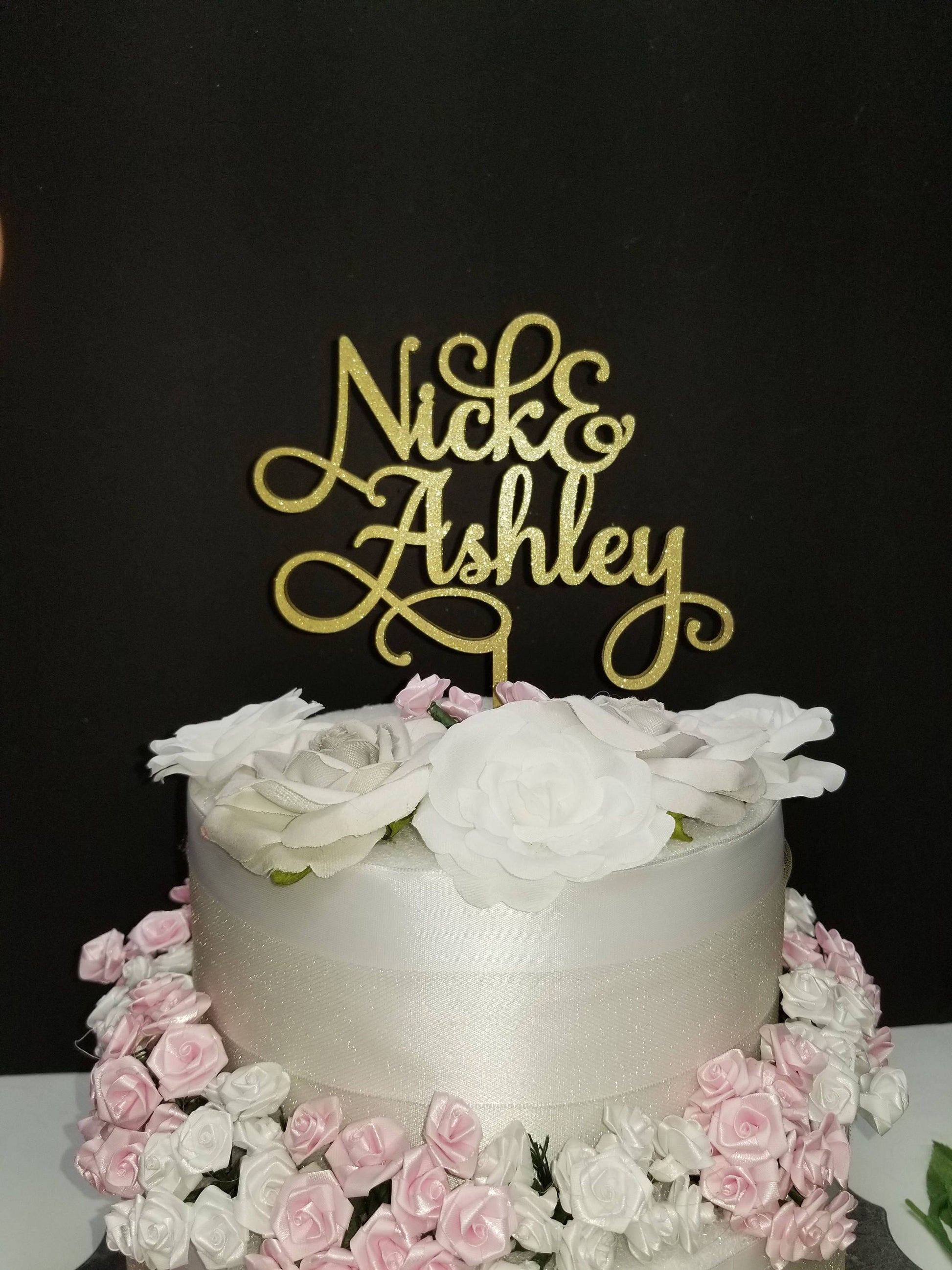 Wedding Table Numbers & Cake Topper. Matching Script Wedding Cake Topper and Table Numbers. Wood Wedding Table Numbers.d Custom Cake topper